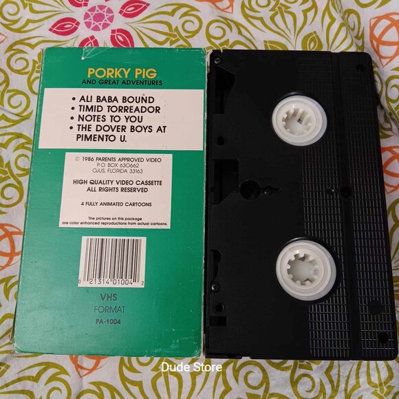 Vintage Porky Pig - 4 Cartoon Adventures *Parent Approved - 1986 VHS *Slip Case* - Picture 3 of 4